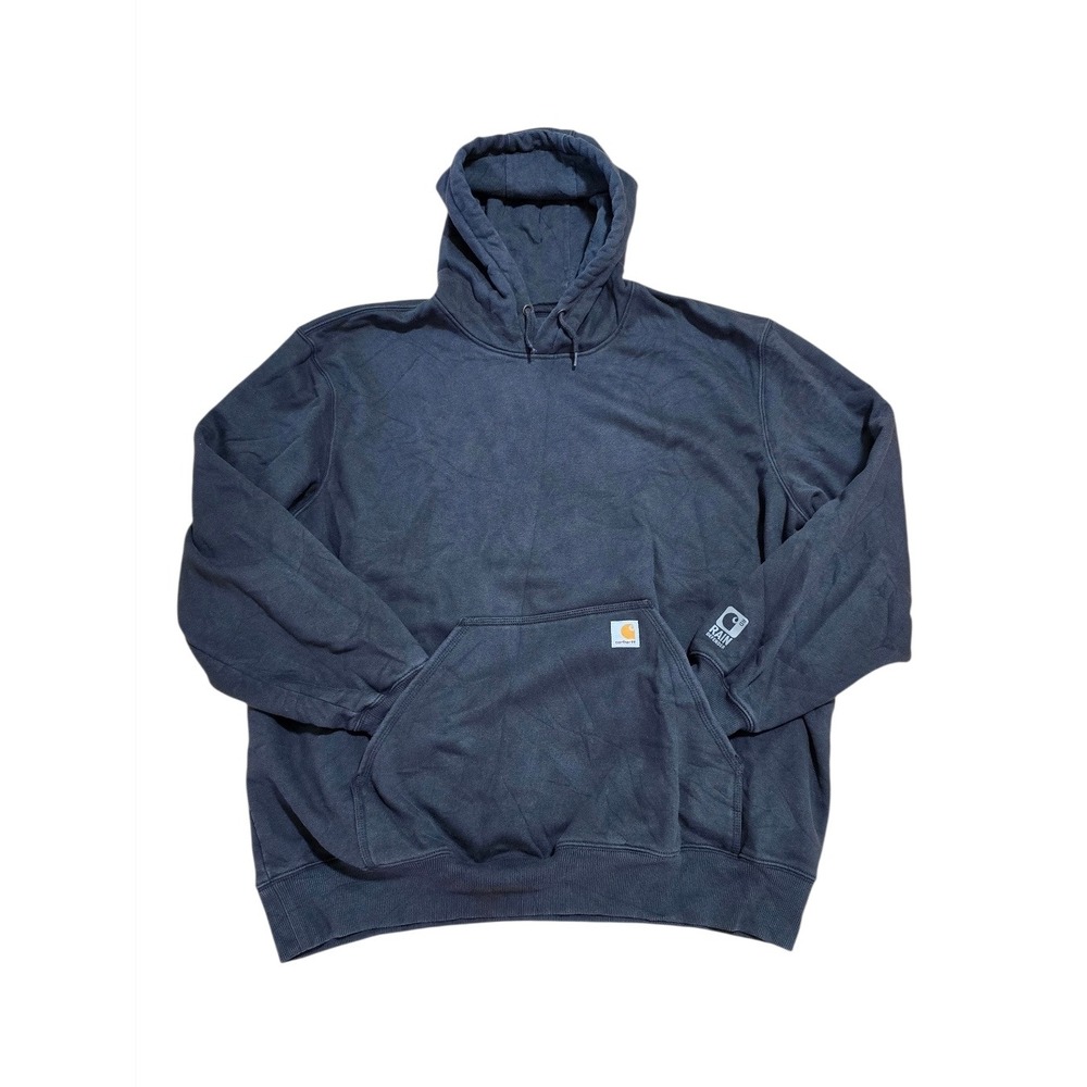 Carhartt Hoodie Mens 2XL Black Rain Defender Original Fit Heavyweight Workwear